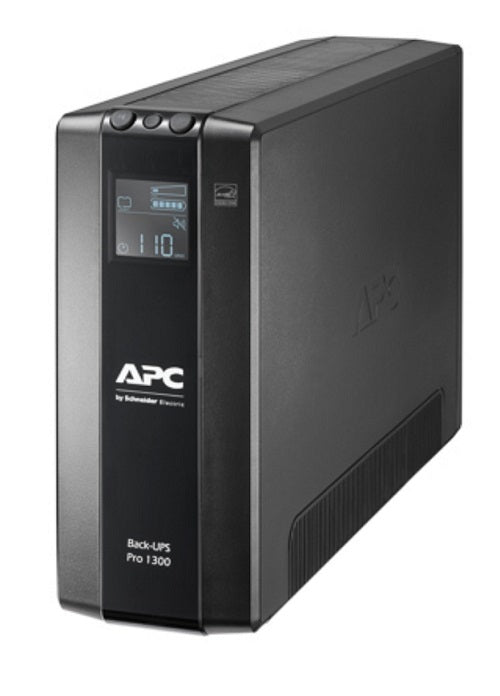 APC BR1300MI | APC Back-UPS Pro 1300VA/780W Tower UPS, 230V, 8x IEC C13 Outlets, AVR, LCD Display, User Replaceable Battery