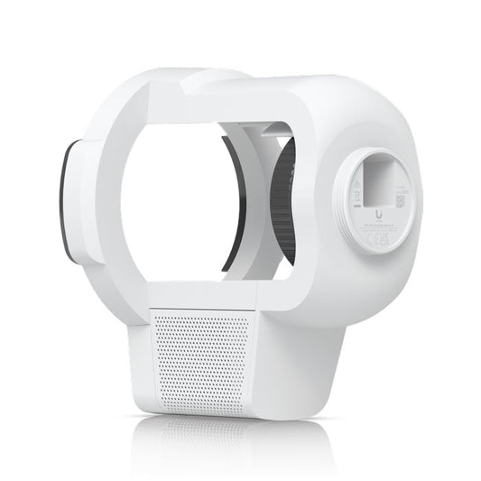 White Ubiquiti Pro Bullet Enhancer air purifier with sleek circular design