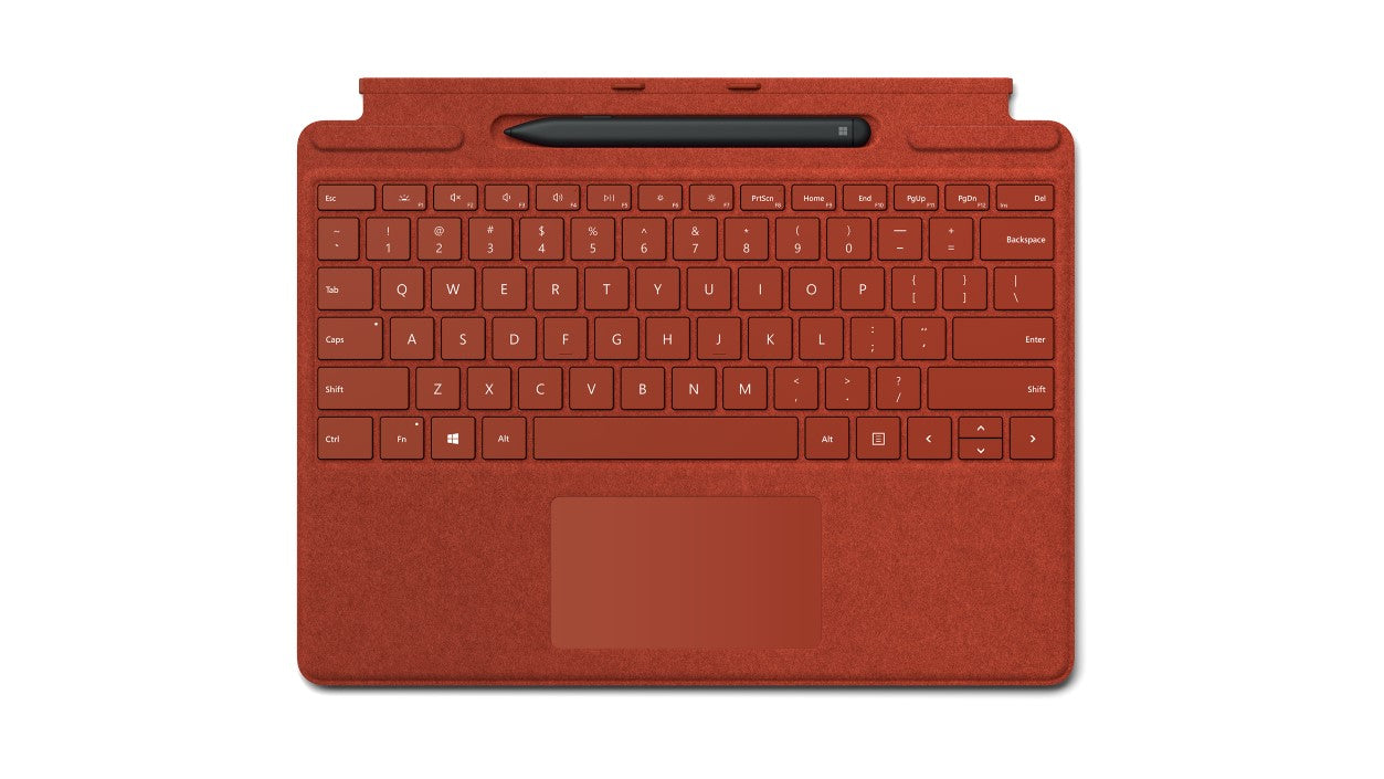 Microsoft 26B-00035 | Surface Pro X Signature Keyboard Cover with Slim Pen, Poppy Red