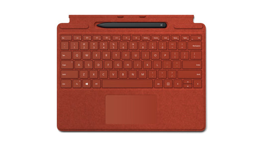 Microsoft 26B-00035 | Surface Pro X Signature Keyboard Cover with Slim Pen, Poppy Red
