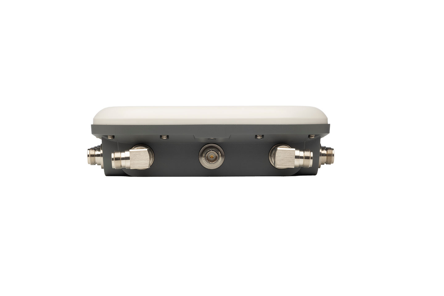 Fortinet FAP-U432F-N gray Wi-Fi 6 outdoor AP with white top and connectors