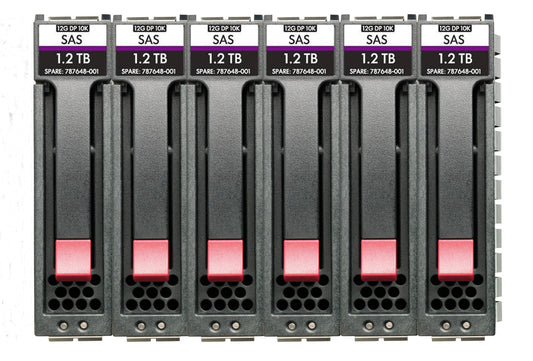 HPE R0Q65A | MSA 7.2TB SAS 12G Enterprise 10K SFF 6-pack HDD Bundle, 2.5in, 3yr Wty