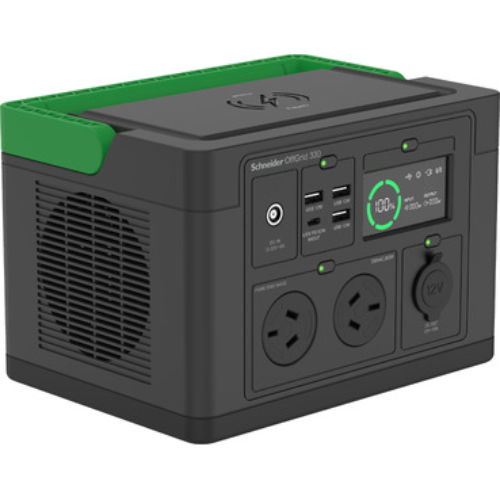 APC PPS330-AZ | Schneider OffGrid Portable Power Station 330, 332Wh Lithium-ion, 230V, Sinewave, LCD, 2 AS3112 Outlets, 3 USB-A, 1 USB-C, Wireless Charger