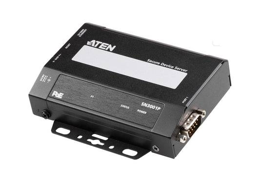 ATEN SN3001P-AX | SN3001P Secure RS-232 Device Server with PoE, 1 x RS-232, 10/100 LAN, TLS/SSH