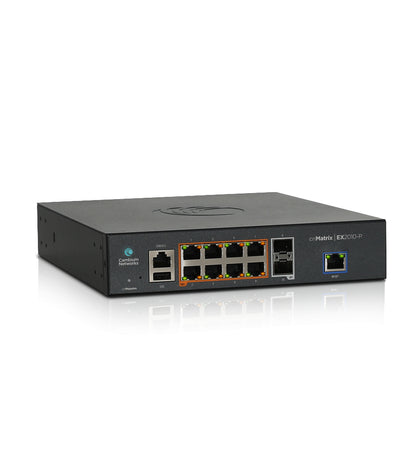 Cambium cnMatrix EX2010-P switch with 8x 1GbE PoE ports, 2x SFP uplinks