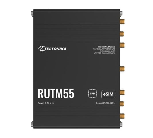 Teltonika RUTM55000000 | RUTM55 Dual 5G Industrial Router with Dual SIM, eSIM & Telit Modem, Auto-Failover