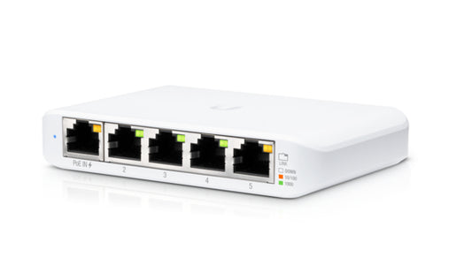 Ubiquiti USW-FLEX-MINI-3 | UniFi Switch Flex Mini 5 x 1GbE Ports, PoE or USB-C Powered