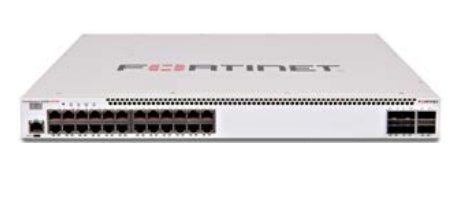 Fortinet FS-524D | 24 GE RJ45, 4 10GE SFP+, 2 40GE QSFP+, Layer 2/3, FortiSwitch