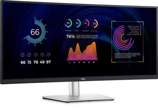 Dell P3424WE | P Series 34.1" 4K Ultra HD Monitor, 3440 x 1440, LCD