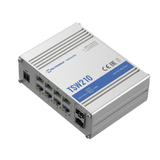 Teltonika TSW210000010 | Unmanaged Gigabit Ethernet Switch, 5 Ports, Aluminium Housing