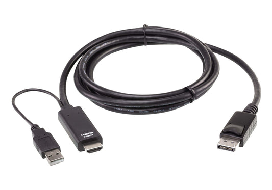 ATEN 2L-7D02HDP | True 4K Series HDMI to DisplayPort Cable 1.8m, 4K60