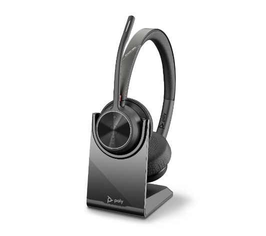 Poly 218476-01 | Voyager 4320 UC Wireless Headset with Charging Stand, USB-A
