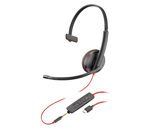 Poly 80S05AA | Blackwire C3215 Monaural Headset with Carry Case