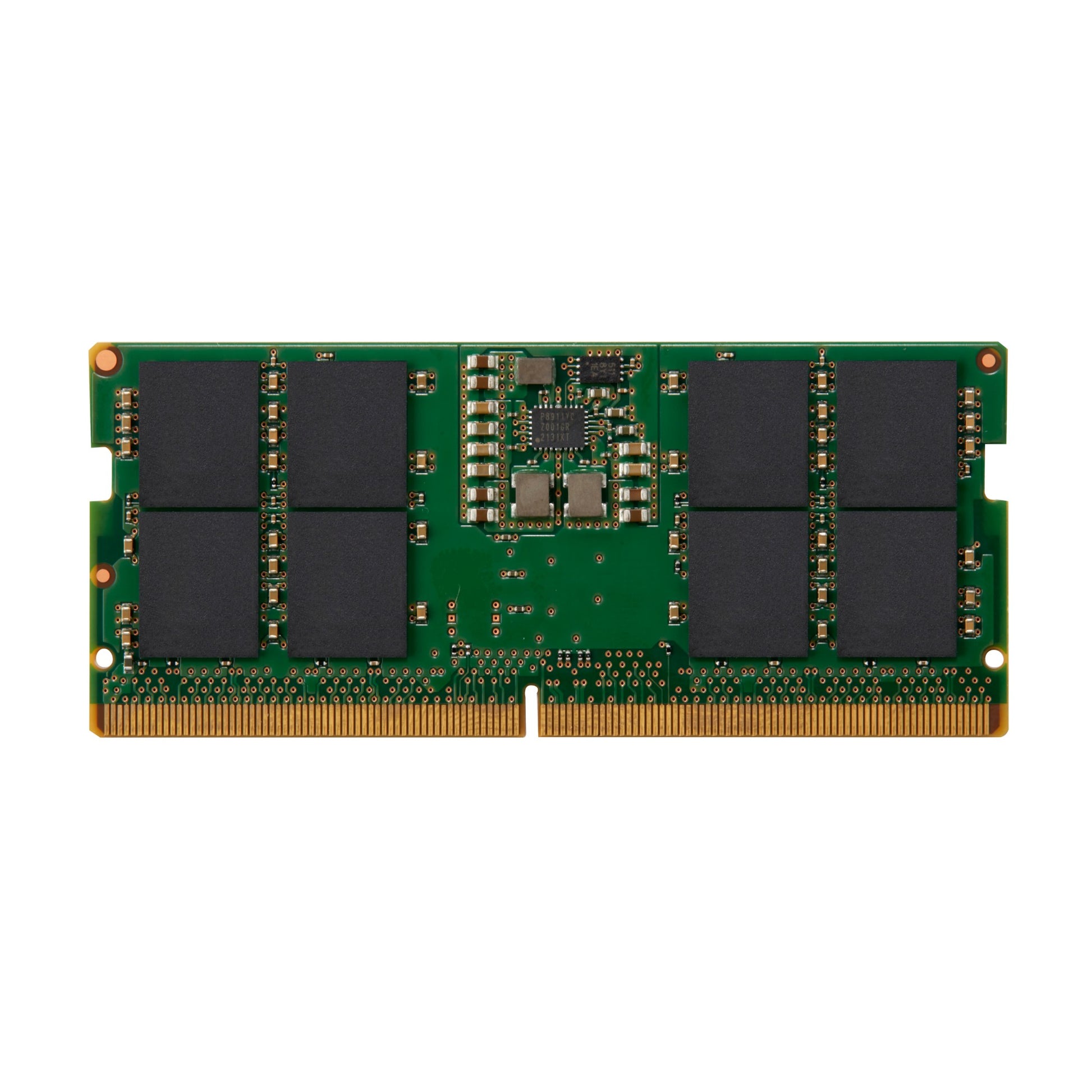 Hp 79u71aa 16gb ddr5 5600mhz sodimm laptop memory module with green circuit board and four black chips