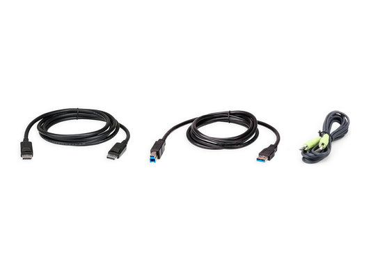 ATEN 2L-7D02UDPX3 | 2L-7D Series DisplayPort + USB KVM Cable Kit, 1.8 m, Black