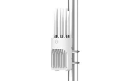 Cambium XE3-4T outdoor WiFi 6E AP with antennas on pole