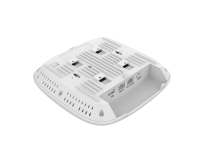 Cambium Networks XE3-4 white wireless access point with ports and vents