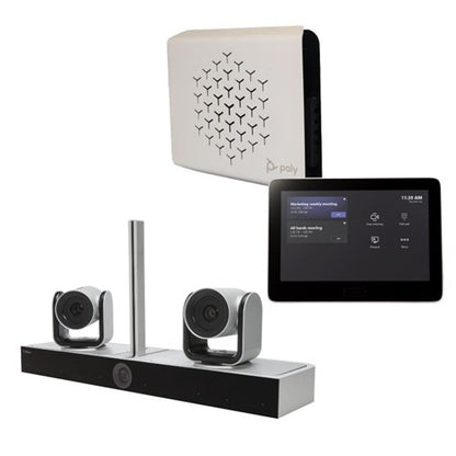 Poly 9C9U3AA BYOD room kit with Icron USB extender, white touchscreen system