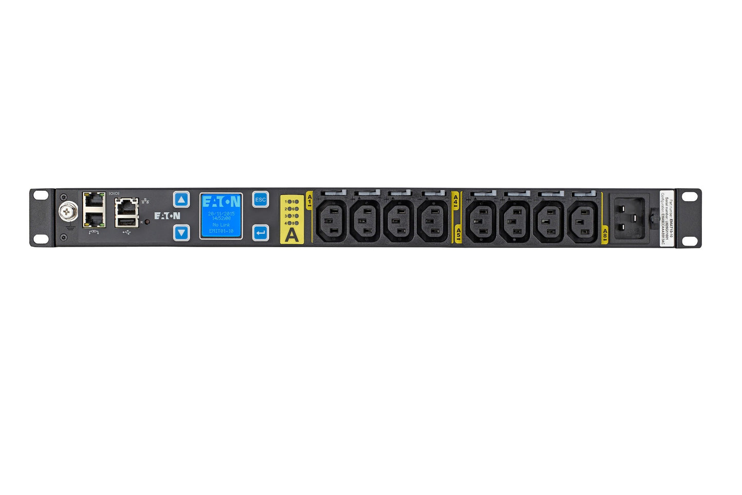 Eaton EMAT10-10 | 8xc13, EMAT10-10 PDU, 8 x C13 Outlets, 1U, 240V