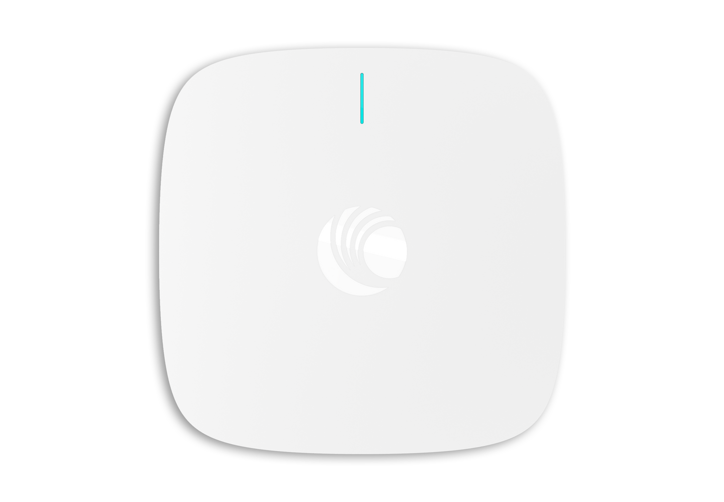 Cambium Networks X7-35X white square Wi-Fi 7 router with teal line