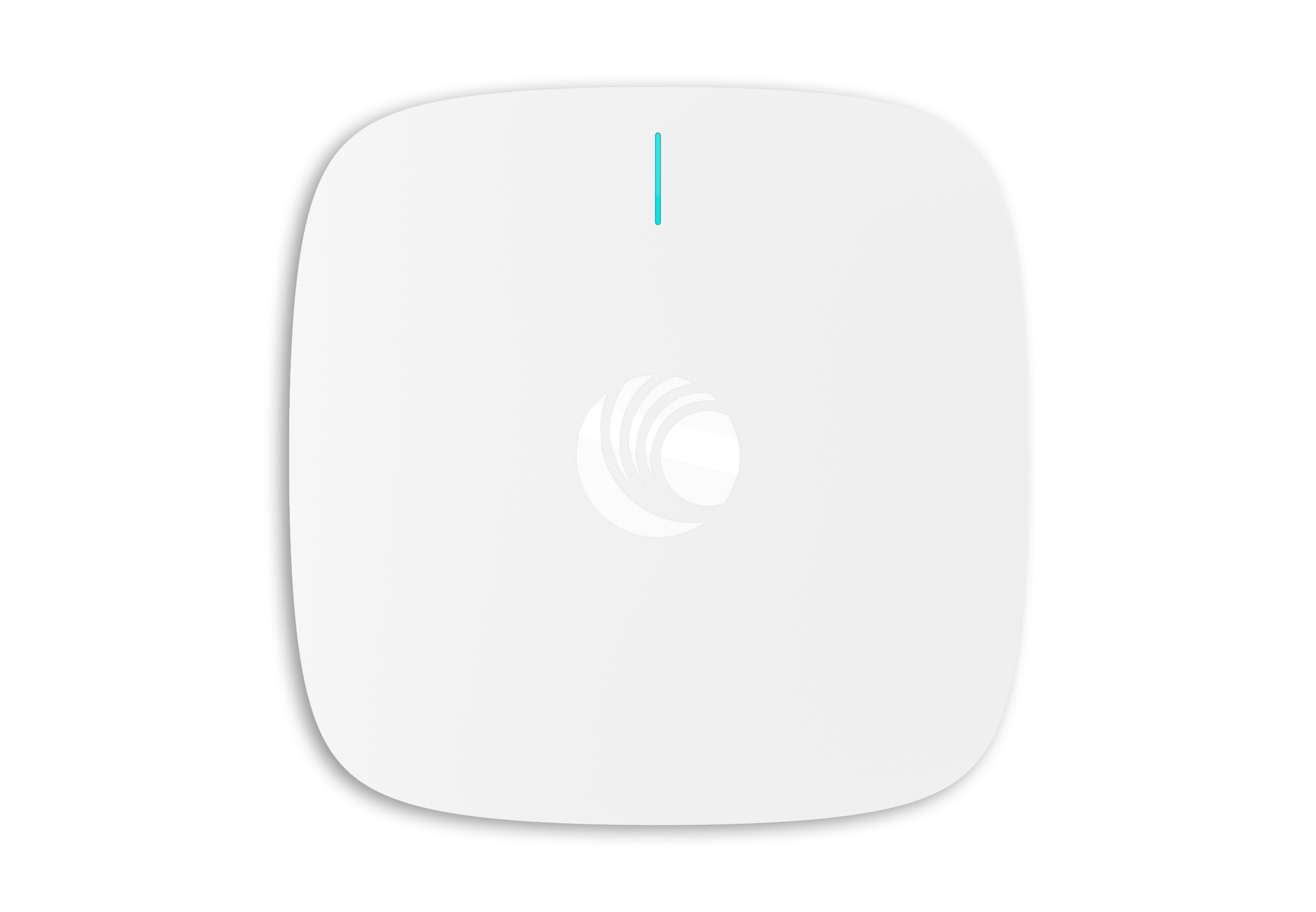 Cambium Networks X7-35X white square Wi-Fi 7 router with teal line