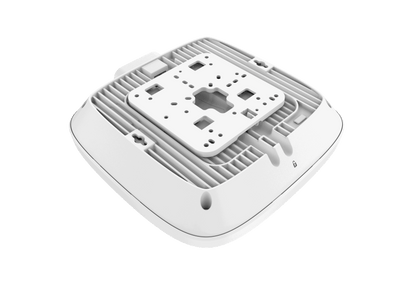 Cambium Networks X7-55X white plastic mounting bracket with screw holes and vents