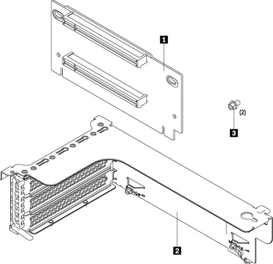 Lenovo 7XH7A02678 | ThinkSystem SR550/SR590/SR650 x16/x8 PCIe FH Riser 1 Kit