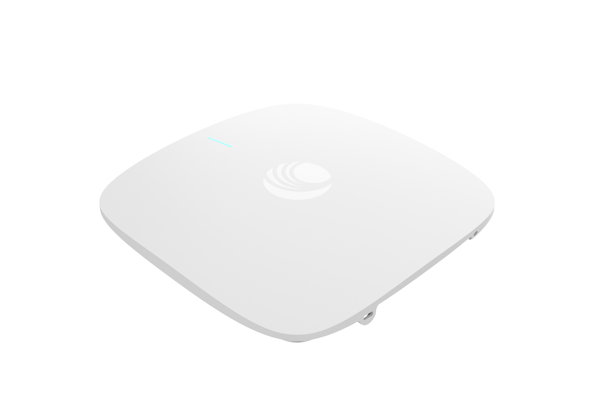 Cambium Networks XE3-4 white square wireless access point with blue light