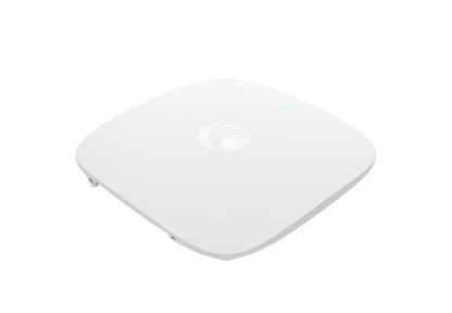 Cambium Networks XE3-4 white square wireless access point with blue light