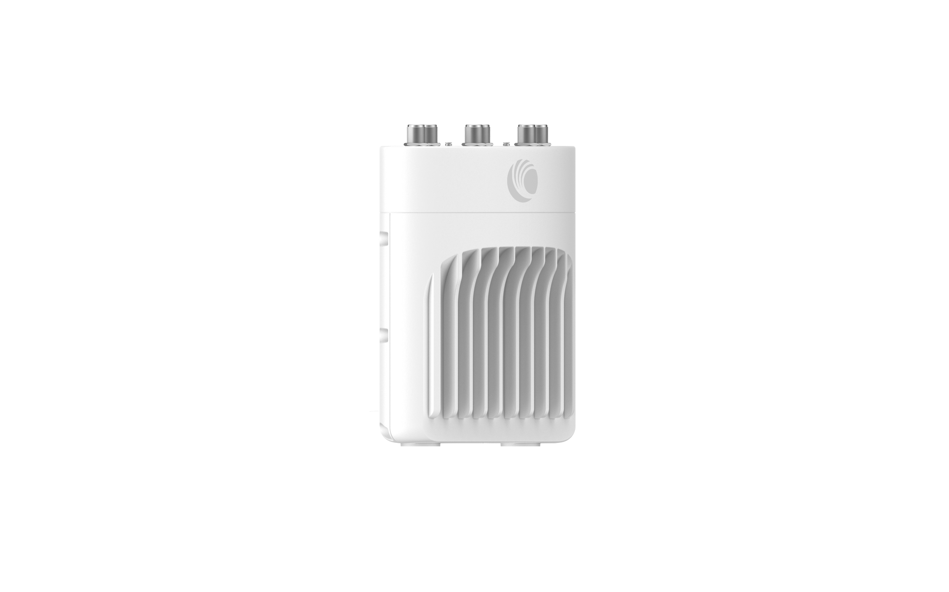 Cambium Networks XE3-4T outdoor WiFi 6E AP with 3 silver antennas