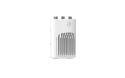 Cambium Networks XE3-4T outdoor WiFi 6E AP with 3 silver antennas
