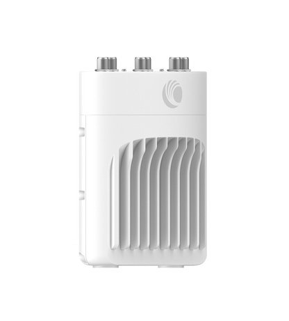 Cambium Networks XE3-4T white outdoor WiFi 6E AP with silver antennas