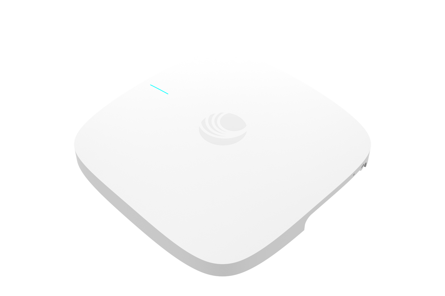 Cambium Networks XE5-8 Series white square WiFi 6E AP with blue light