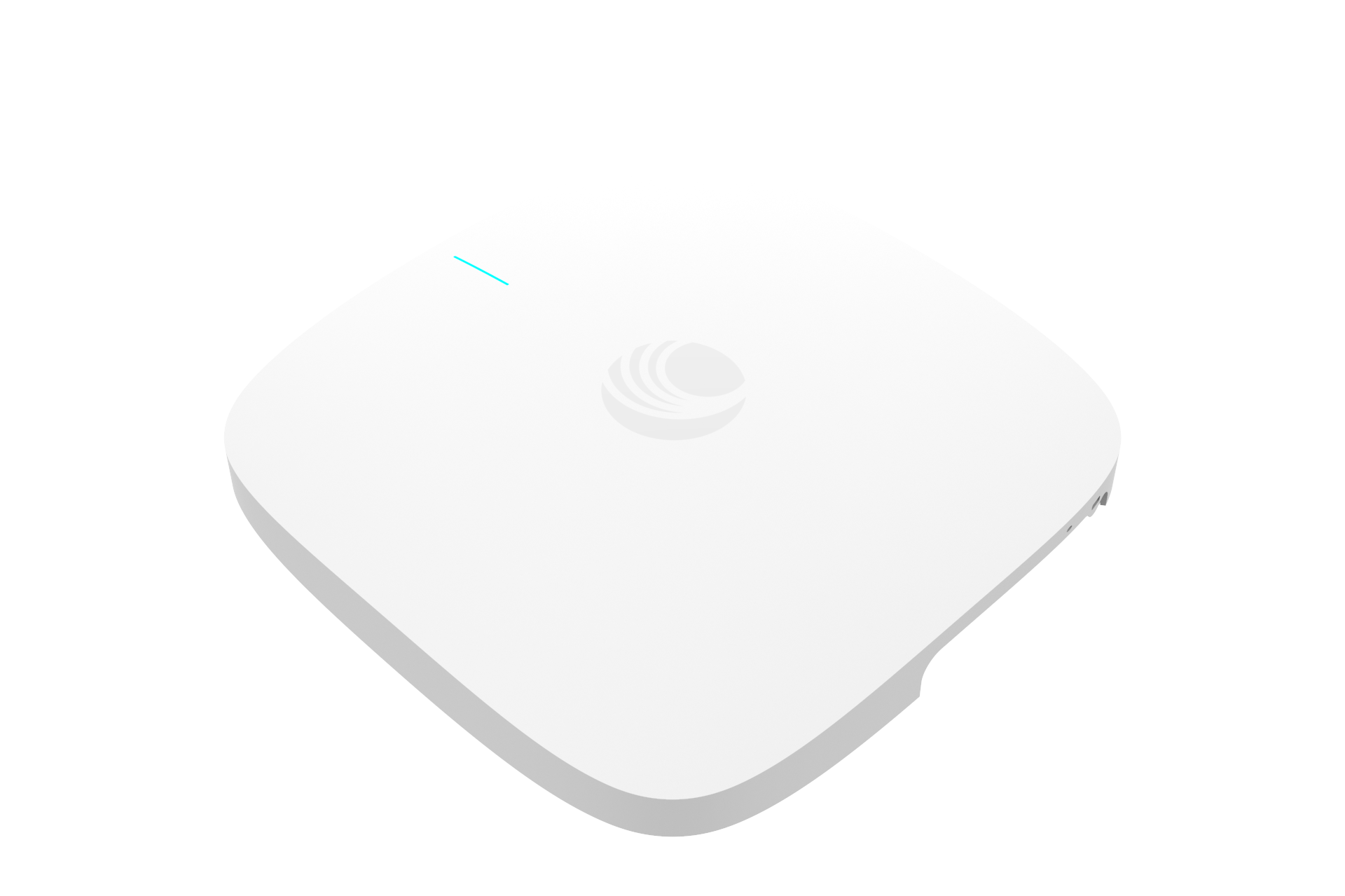 Cambium Networks XE5-8 Series white square WiFi 6E AP with blue light