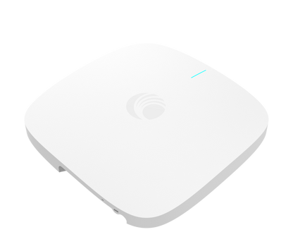 Cambium Networks XE5-8 Series white square WiFi 6E AP with blue light