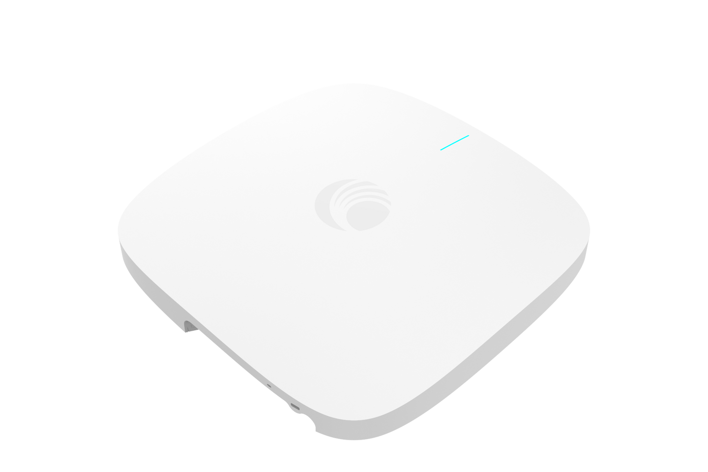 Cambium Networks XE5-8 white square WiFi 6E AP with blue light