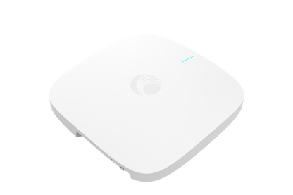 Cambium Networks XE5-8 white square WiFi 6E AP with blue light