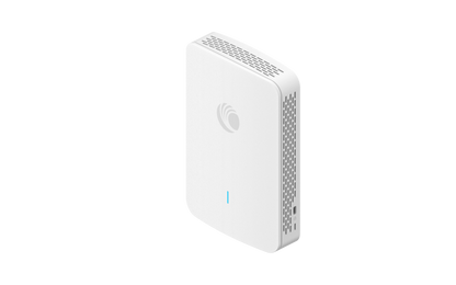 Cambium Networks XV2-22H white Wi-Fi 6 AP with logo and vents