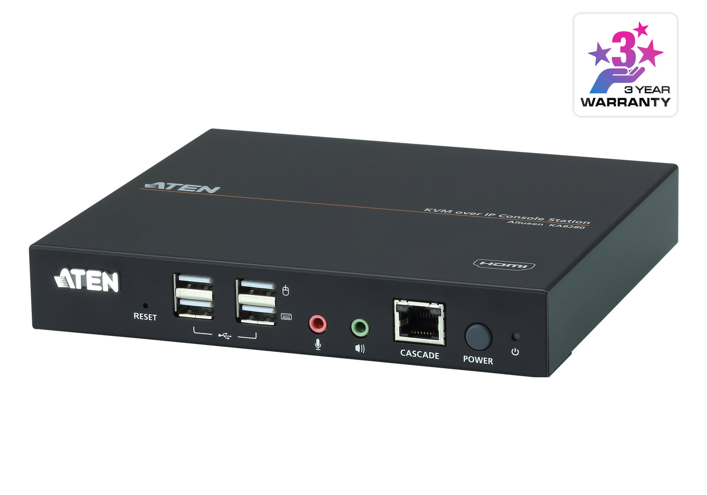 ATEN KA8280-AX-U | KA8280 HDMI KVM over IP Console Station, 1080p, 1 x HDMI, USB, LAN, 0U