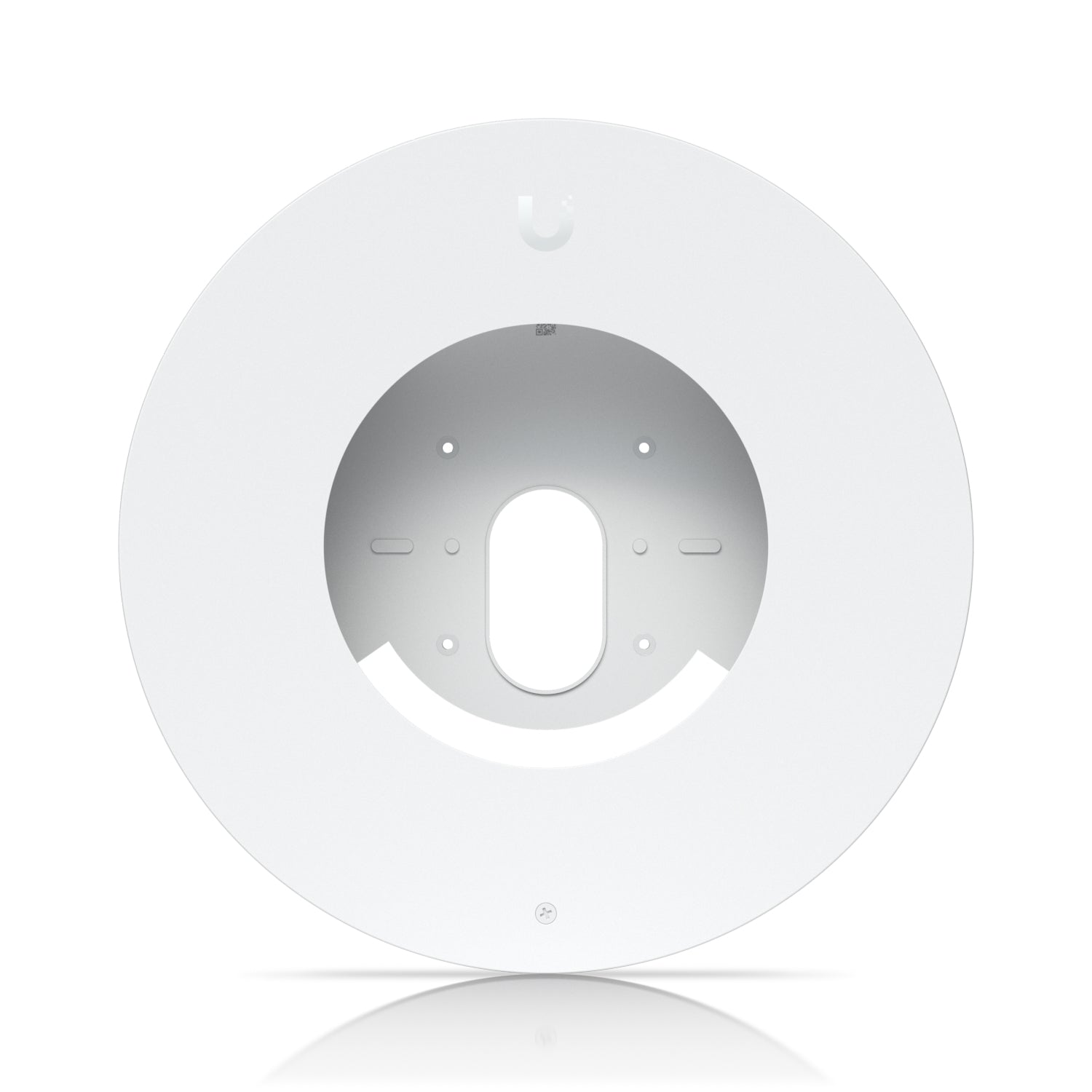 White Ubiquiti G6 Dome flush mount plate with screw holes