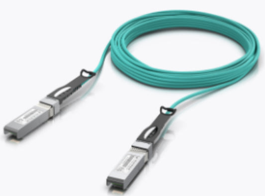 Ubiquiti UACC-AOC-SFP28-5M | 25Gbps SFP28 Cable, 5m, Aqua, High-Speed Network Connectivity
