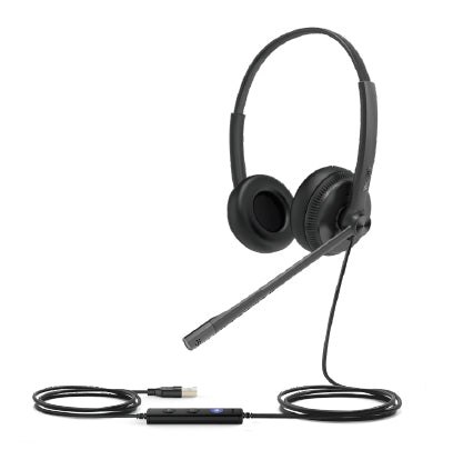 Yealink UH34-DUAL-UC | UH34 Dual Headset, Wired, USB-A, Noise-Cancelling Microphone