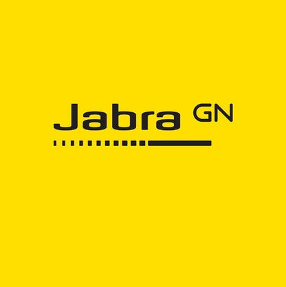 Black jabra logo on bright yellow background for evolve3 85 replacement ear cushions over-ear 1 pair black