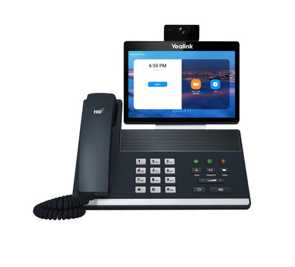 Yealink VP59-ZOOM video phone with 8-inch touchscreen, camera, black