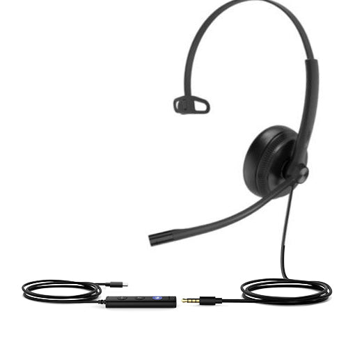 Yealink TEAMS-UH34SE-M-C | TEAMS-UH34SE Series Teams Certified Headset, USB-C & 3.5mm Jack