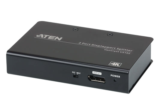 ATEN VS192-AT-U | VS192 DisplayPort 1.2a Splitter, 1 x DP In, 2 x DP Out, 4K60, MST