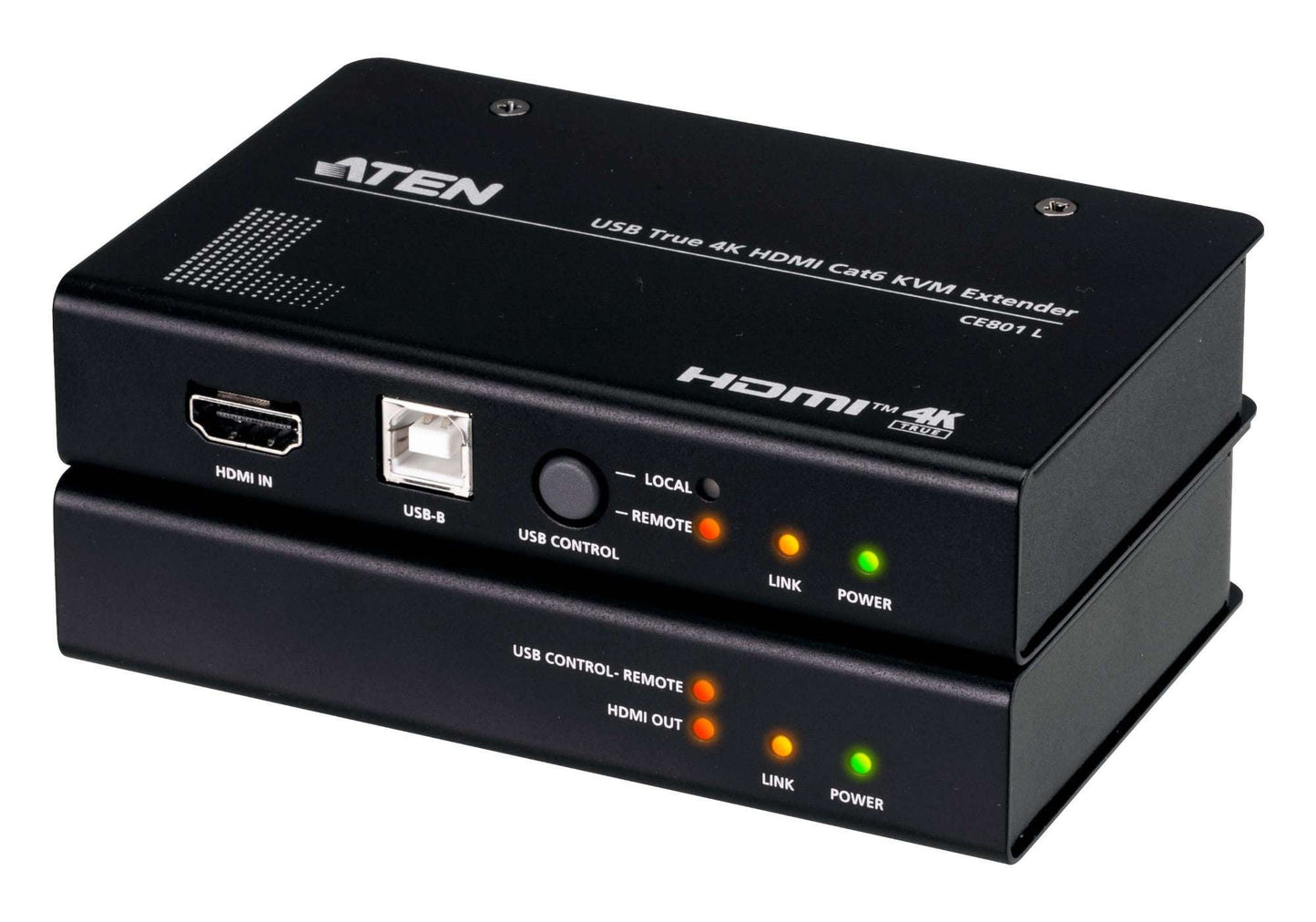 ATEN CE801-AT-U | CE Series USB True 4K HDMI Cat 6 KVM Extender, 4K@70m, 1080p@100m, USB Keyboard/Mouse Control