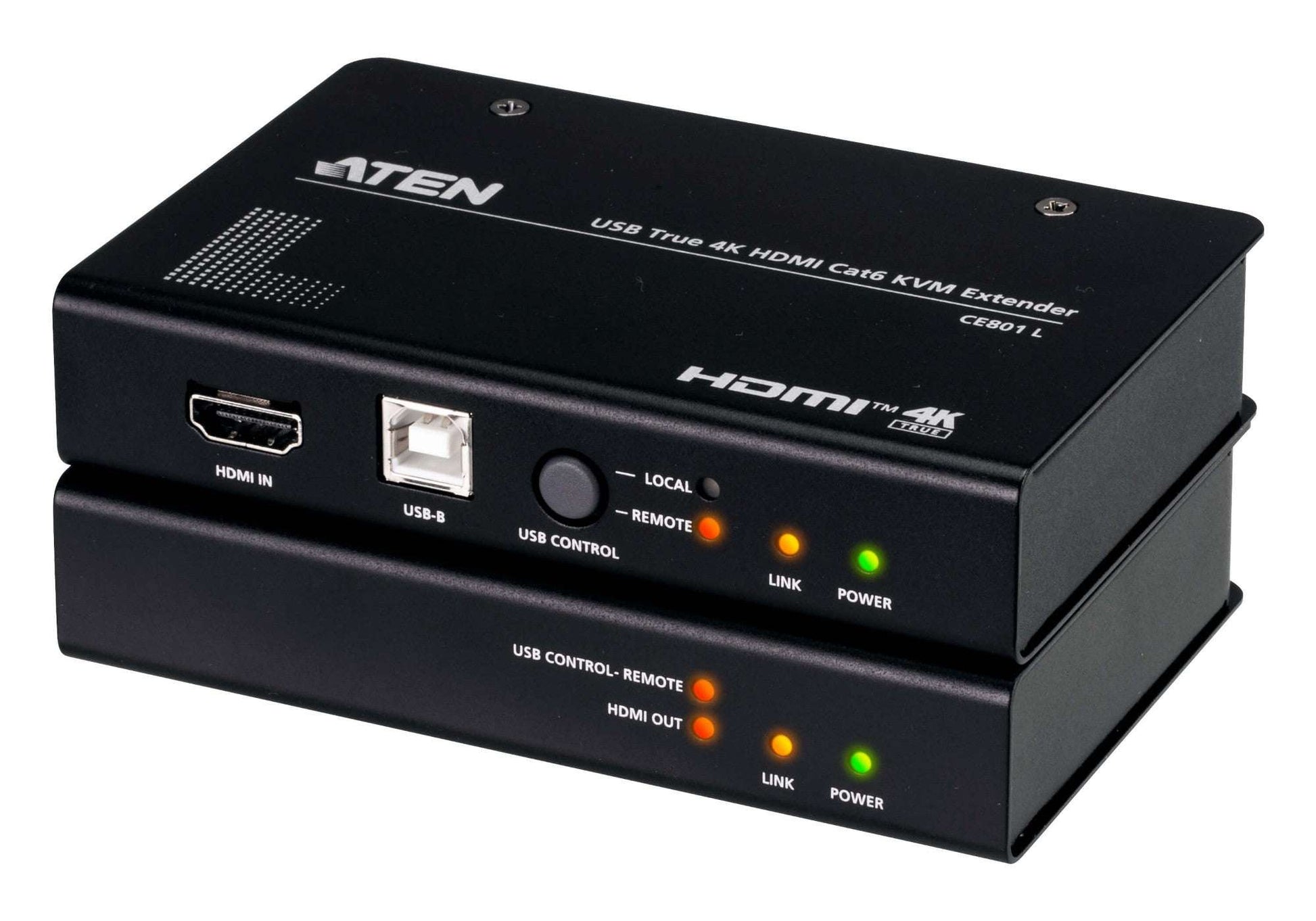 ATEN CE801-AT-U | CE Series USB True 4K HDMI Cat 6 KVM Extender, 4K@70m, 1080p@100m, USB Keyboard/Mouse Control