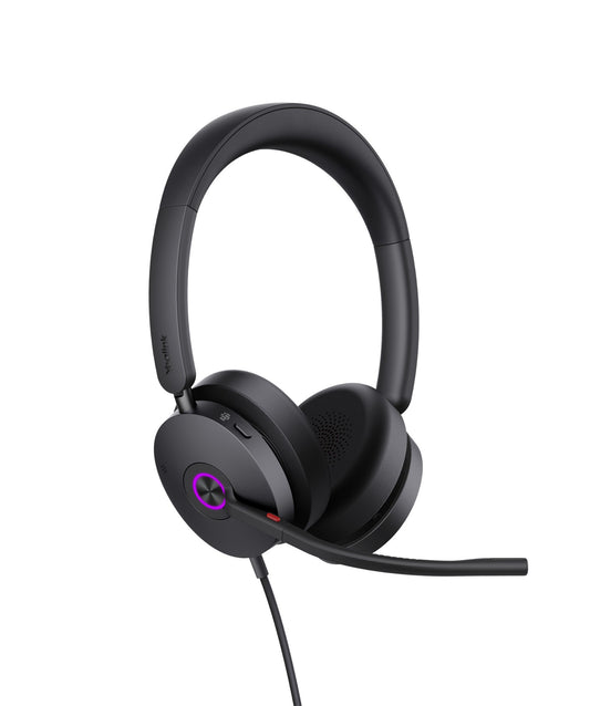Yealink UH48-DUAL-TEAMS-CA | USB Wired Headset with Hybrid Active Noise Cancellation,...