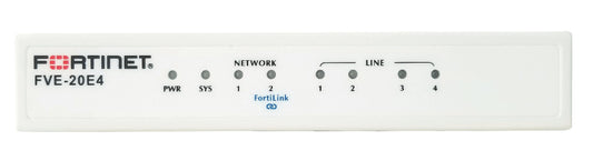 Fortinet FVE-20E4 | 2x 10/100 Ports, 4x FXO, 8GB Storage, 20 Endpoints, 4 VoIP Trunks